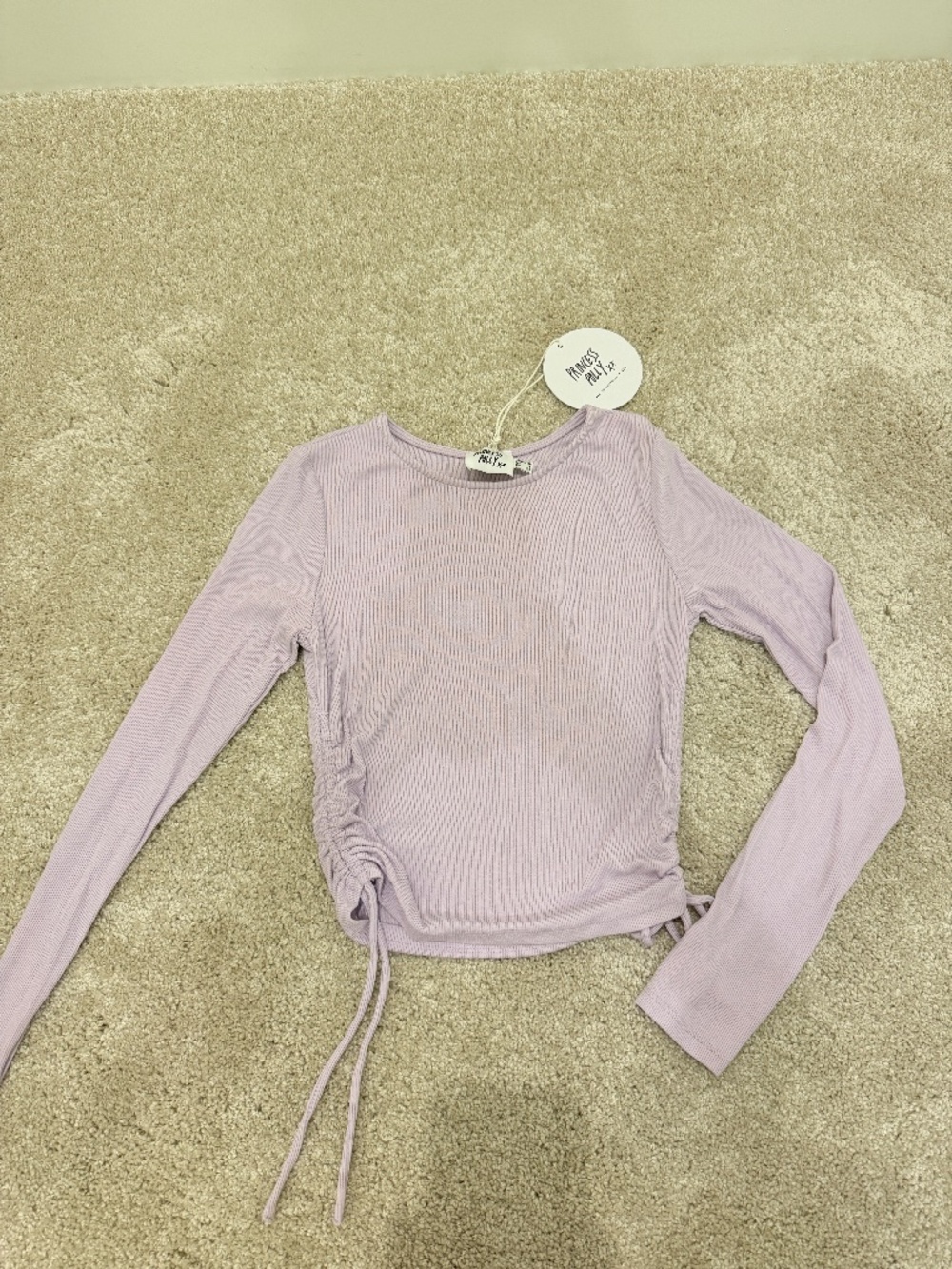 Princess Polly Purple Ribbed Long Sleeve Top